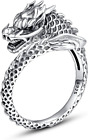 Dragon Ring 925 Sterling Sliver Adjustable Vintage Ring Amulet Dragon Jewelry