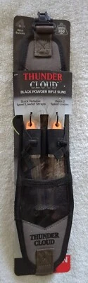 Black powder Rifle Sling by Allen   Thunder Cloud  Swivels 2 speed loaders New - Image 1 of 4