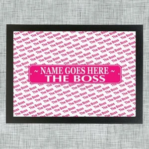 Personalisiert The Real Boss NAME Paare Hochzeitskissen Laptop Schoß Abendessen Tablett Geschenk - Bild 1 von 8