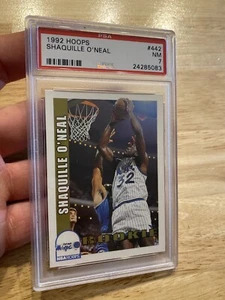 Shaquille O’neal ROOKIE PSA 7 SHAQ Collector Card NBA Hoops #442 Man Cave INVEST - Picture 1 of 12