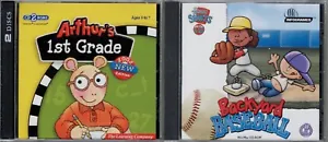 Arthur's 1st Grade and Backyard Baseball Pc New XP Learning & Fun Games All Ages - Picture 1 of 5
