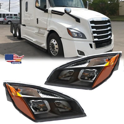 For 2018-2021 Freightliner Cascadia Halogen Headlight Headlamp SET - Image 1 of 4