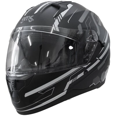 Motorrad Helm Größe L - GMS Hexago - schwarz-grau matt - Bild 1 von 4
