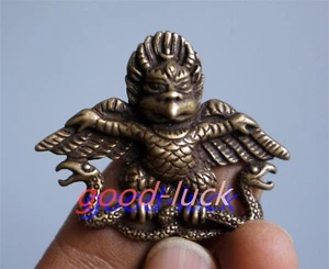 35mm Old Chinese Tibetan Buddhism Copper Catch snake roc Pendants amulet - Picture 1 of 6