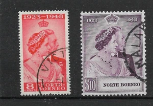 British North Borneo @1948 SILVER WEDDING SG350/51 FINE USED Nice Priced @Gb1312 - Picture 1 of 1