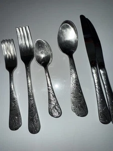 16 Piece Old Harbor Liberty Tabletop Silverware Set Fishing Boating Ships Lake - Picture 1 of 13