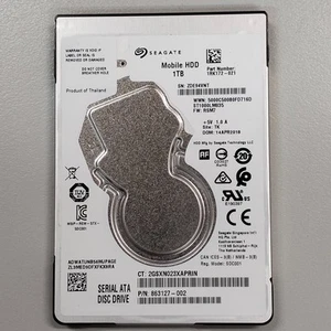 Seagate 1TB 2.5" SATA Mobile HDD 6.0Gbps 5400 RPM 128MB ST1000LM035 1RK172-021 - Picture 1 of 12