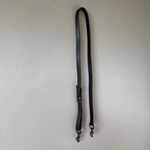 Authentic Coach Metallic Silver Adjustable Bag Strap with Gunmetal Hardware - Picture 1 of 8