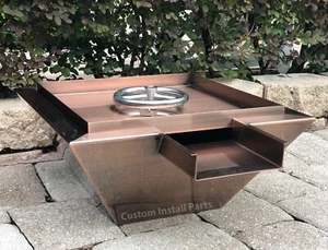 Calentador de cobre de 18" fuente de fogata cuenco de agua característica piscina constructores serie - Imagen 1 de 11