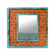 Handcrafted Design Rural India Ethnic Home Deco Gubi Wall Mounted Mirror Vintage