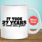 27th Birthday Mug Coffee Cup 27 Twenty Seven Seventh 1994 Funny Gift For Women