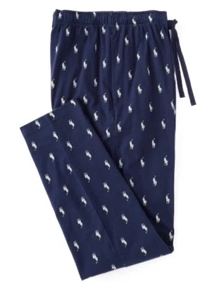 POLO RALPH LAUREN HOMBRE GRANDE Y ALTO PLAYA AZUL TEJIDO ALGODÓN PIJAMA PANTALÓN INFERIOR NUEVO CON ETIQUETAS Foto 1 de 4