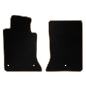 Floor Mats for 2007L-2013 C6 Corvette Black with Cashmere Binding - Picture 1 of 1