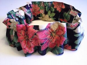 Christmas, Dog Collar Cover, Scrunchie, Custom Made by Linda, XS S 