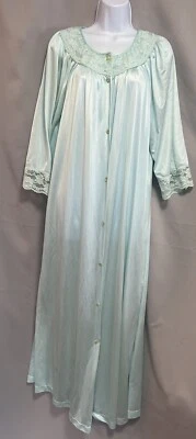 GILEAD VINTAGE Camisón Mujer Encaje Bata Nylon Talla X-Grande Verde Foto 1 de 4