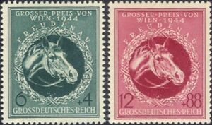 Niemcy 1944 Konie wyścigowe / Wyścigi / Sport / Natura / Zwierzęta zestaw 2v (s5705h)