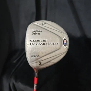 US Kids Golf USKG Ultralight 3 Fairway Driver 26° WT-30 LH Graphite 25" Tall - Picture 1 of 9