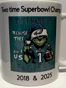 Eagles 2 Time Super Bowl Mug - Double Sided Image- Ceramic - Picture 1 of 3