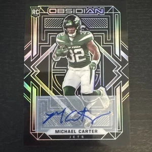 2021 Panini Obsidian MICHAEL CARTER RC Auto /199 #118 Jets SP - Picture 1 of 5