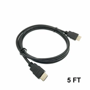 HDMI Cable Cord 5FT 1.5M 1080P For 3D DVD HDTV PS3 XBOX LCD TV HD Black US - Picture 1 of 3