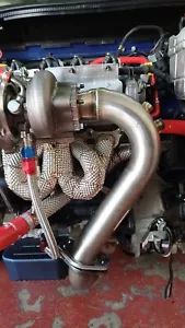 Tubo scarico olio in treccia ergal per turbo 50 cm con attacco in coppa Abarth - Imagen 1 de 2