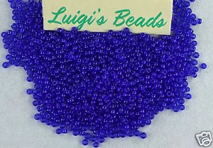 11/0 Round Toho Japanese Glass Seed Beads # 8-Transparent Cobalt 10g - Picture 1 of 1