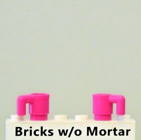 New Genuine LEGO Two Dark Pink Cups Coffee Drink Kitchen