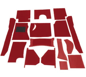 Kit alfombra terciopelo rojo oscuro para Austin Healey 100-4 BN1 LHD 1953-1955 - Imagen 1 de 1