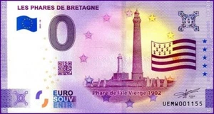 UEMW / LES PHARES DE BRETAGNE / BILLET 0 € / NULL EURO-SCHEIN / 0 € 2021-10 - Picture 1 of 1