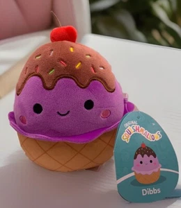 NEU! 🙂 Squishmallows DIBBS 5"" duftendes Eisspielzeug Sammlerstück Plüschtier 2023 neu mit Etikett! - Bild 1 von 5
