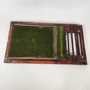 Taburete silla alfombra plegable antiguo - posible ferrocarril Pullman - Imagen 1 de 7