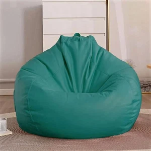 Luxury Bean Bag Chair Cover Faux Leather Without Beans XXXL Home Decor - Picture 1 of 6