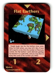 Flat Earthers Card Limited INWO Illuminati Nuevo Orden Mundial Juego - Imagen 1 de 4