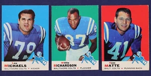 1969 Topps Baltimore Colts Team lot 3x #5 47 116 Michaels Matte Richardson EX - Picture 1 of 2