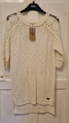 BNWT Ladies Bellfield Ivory/Cream Longline Jumper Size 8 - Image 1 of 3