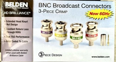 Conectores de transmisión Belden 1694ABHD3 HD Brilliance® BNC con clasificación de 6 GHz  Foto 1 de 2