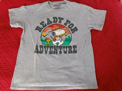 Camiseta Peanuts Niños L 14/16 Snoopy Woodstock Listo para Aventura Senderismo Gris  Foto 1 de 4