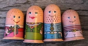 Play Doh Fuzzy Pumper Barber Family Of 4 Characters 1977 - Picture 1 of 10