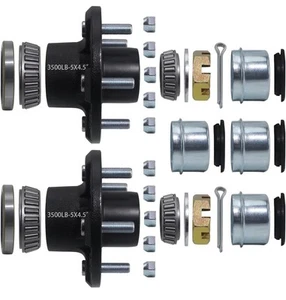 Kit de 2 juegos de bujes de remolque 5 pernos 4,5, kit de eje de remolque para 3500 lb - Imagen 1 de 3