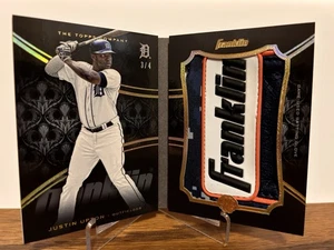 2016 Topps The Mint JUSTIN UPTON FRANKLIN BATTING GLOVE BOOK CARD #3/4! TIGERS - Picture 1 of 3