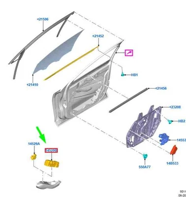 FORD FOCUS MK4 Fensterheberschalter vorne links (LHD) 2268627 NEU ORIGINAL - Image 1 of 2