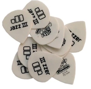 Dunlop Guitar Picks 12 Pack Tortex White Jazz III Size .73mm 478P.73 - Picture 1 of 6