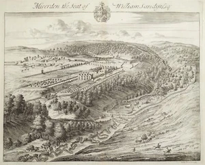 Impresión Antigua MISERDEN, Nr Stroud, Gloucestershire Original KIP Atkyns 1712 - Imagen 1 de 3