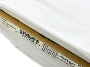 Solid White Springs Tremode Combed Broadcloth Fabric 65/35 Poly Cotton By Yard - Picture 1 of 11