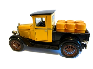 1928 Chevy 1/2 Ton Metal Yellow Pick Up Barrels Doors Toy Gift - Picture 1 of 7