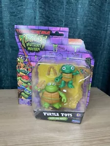Teenage Mutant Ninja Turtles Mutant Mayhem Turtle Tots Raph and Mikey Figures - Picture 1 of 2