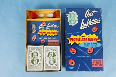 VINTAGE 1954 ART LINKLETTERS "PEOPLE ARE FUNNY" PARTY CARD BOARD GAME *COMPLETE* - Image 1 of 4