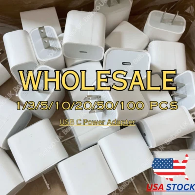 Wholesale 20W USB-C Power Adapter Fast Charger Block For Apple iPhone 14 12 13 X - Image 1 of 4