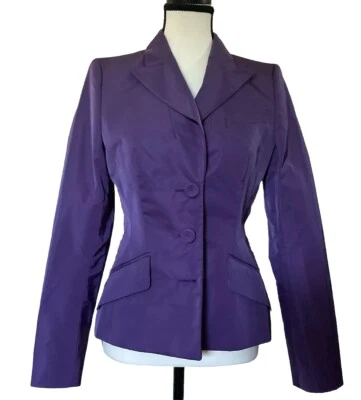 Blazer ESCADA púrpura para mujer talla 36 / US S Tosca 3 botones nuevo sin etiquetas Foto 1 de 4