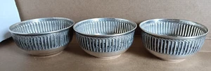 Antique old 3 set bowl cup wash fingers after eating solid silver sterling portu - Picture 1 of 8
